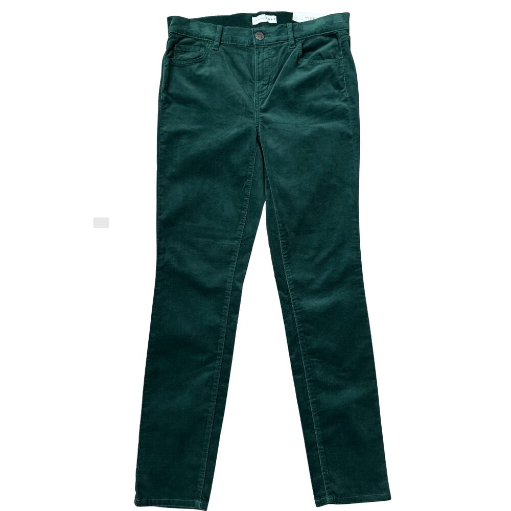 LOFT Velvet Skinny Pants in Dark Green Size 27 (4) #504809  NEW